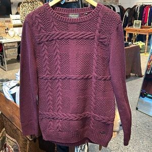 Barbour burgundy knit sweater
